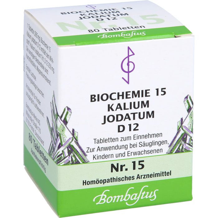 Biochemie 15 Kalium jodatum Bombastus D12 Tbl., 80 St TAB