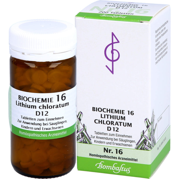 Bombastus Biochemie 16 Lithium chloratum D12 Tabletten, 200 pcs. Tablets