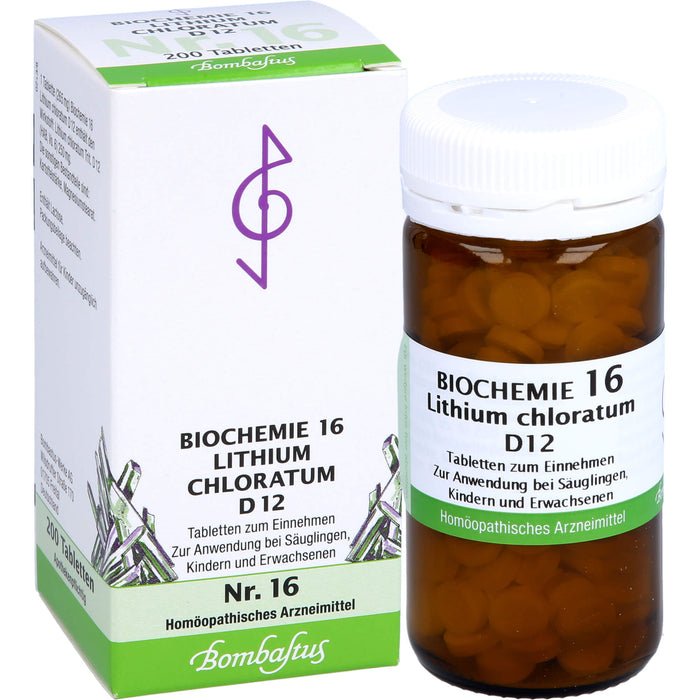 Bombastus Biochemie 16 Lithium chloratum D12 Tabletten, 200 pcs. Tablets