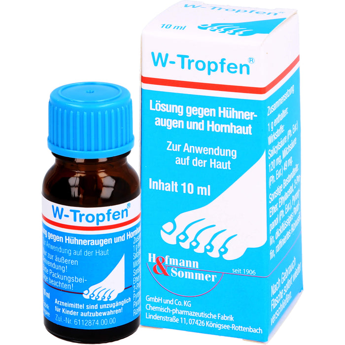 W-Tropfen gegen Hühneraugen und Hornhaut, 10 ml Lösung