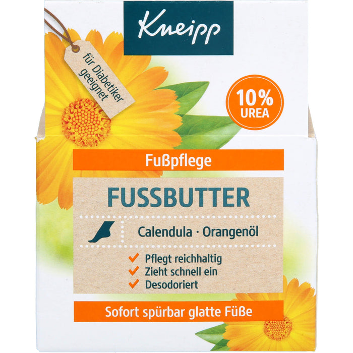 Kneipp Fussbutter Ringelblume-Rosmarin reichhaltige Pflege für trockene Füße, 100 g Creme