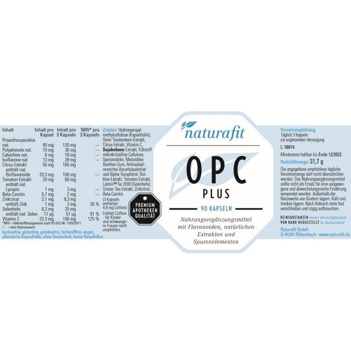 naturafit OPC Plus Kapseln, 90 pc Capsules