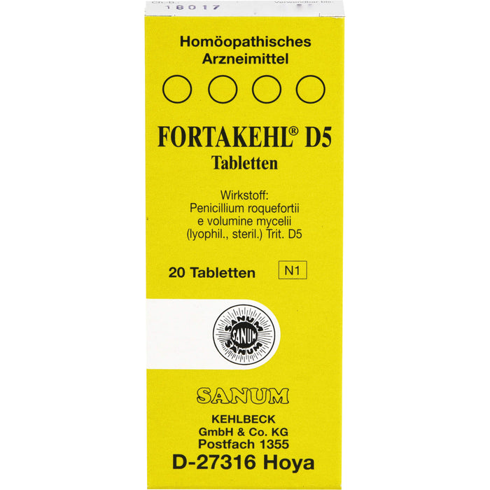 SANUM-KEHLBECK FORTAKEHL D5 Tabletten, 20 pc Tablettes