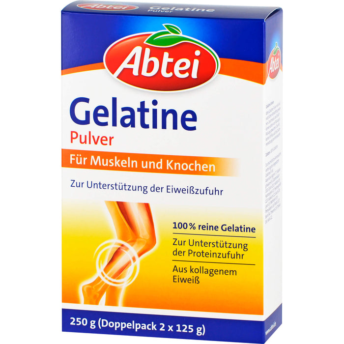 Abtei Gelatine Plus Pulver für Muskeln und Knochen, 250 g Powder