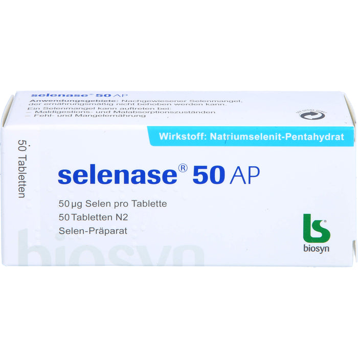 selenase 50 AP Tabletten bei nachgewiesenem Selenmangel, 50 pcs. Tablets