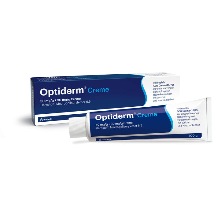 Optiderm Creme bei Hauterkrankungen mit Juckreiz und Hauttrockenheit, 100 g Crème