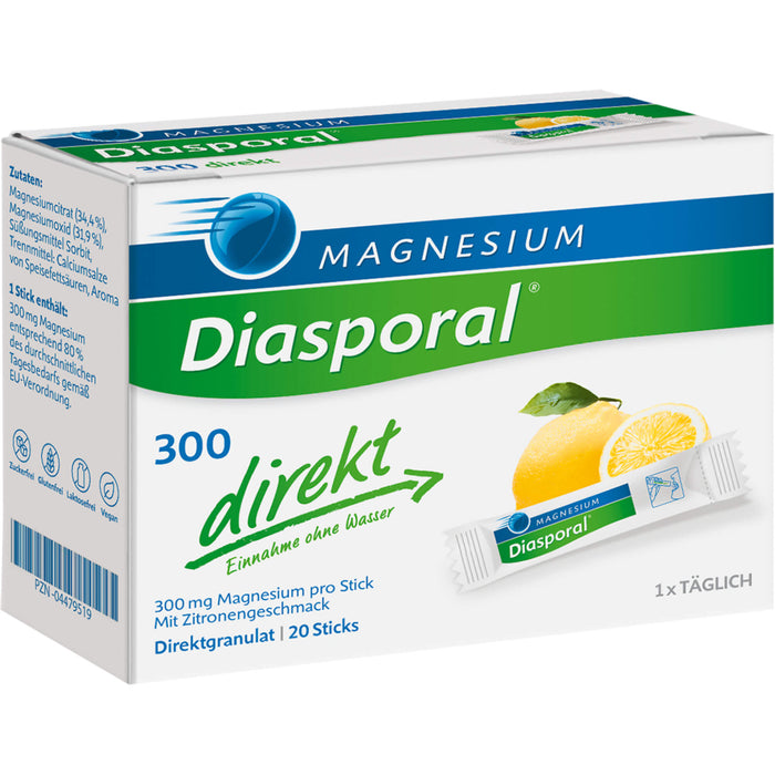 Diasporal 300 direkt Magnesium Granulat Sticks, 20 pcs. Sachets