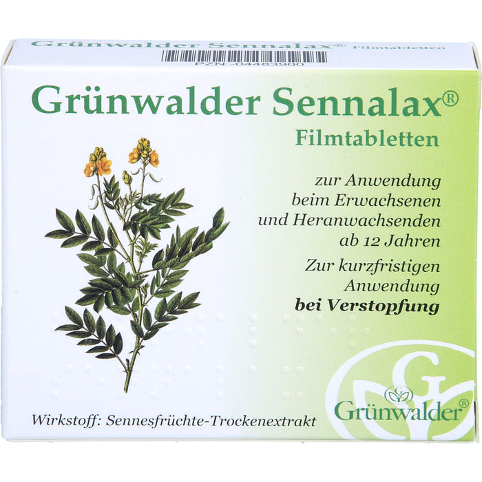 Grünwalder Sennalax Filmtabletten bei Verstopfung, 30 pcs. Tablets