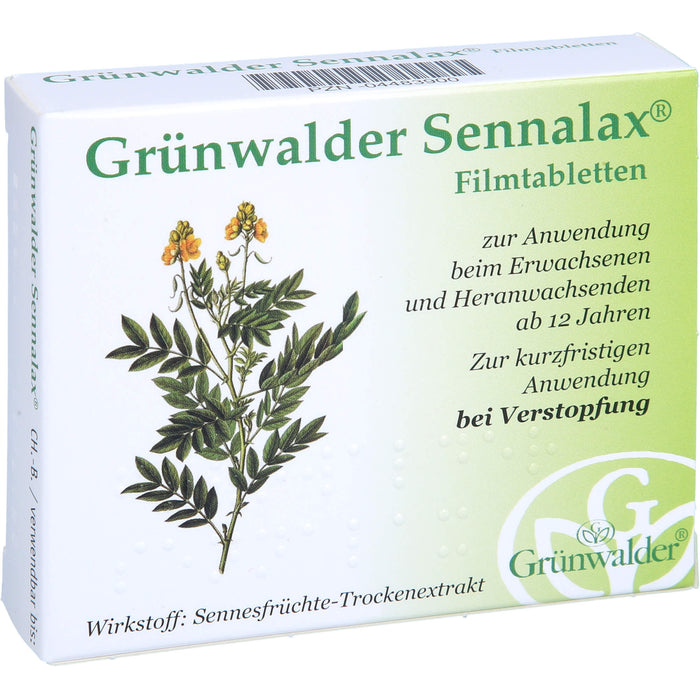 Grünwalder Sennalax Filmtabletten bei Verstopfung, 30 pcs. Tablets