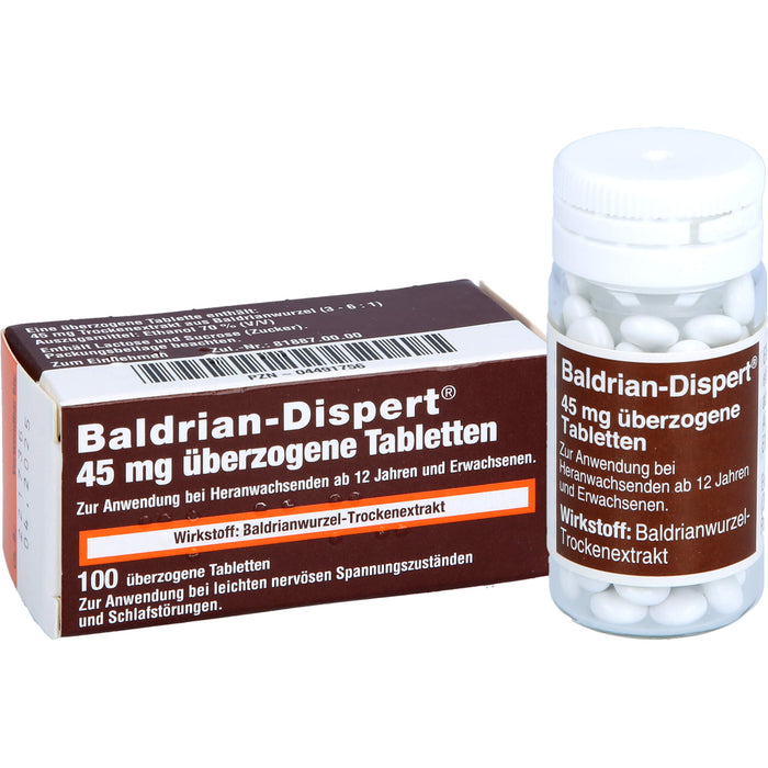 Baldrian-Dispert 45 mg überzogene Tabletten, 100 pcs. Tablets