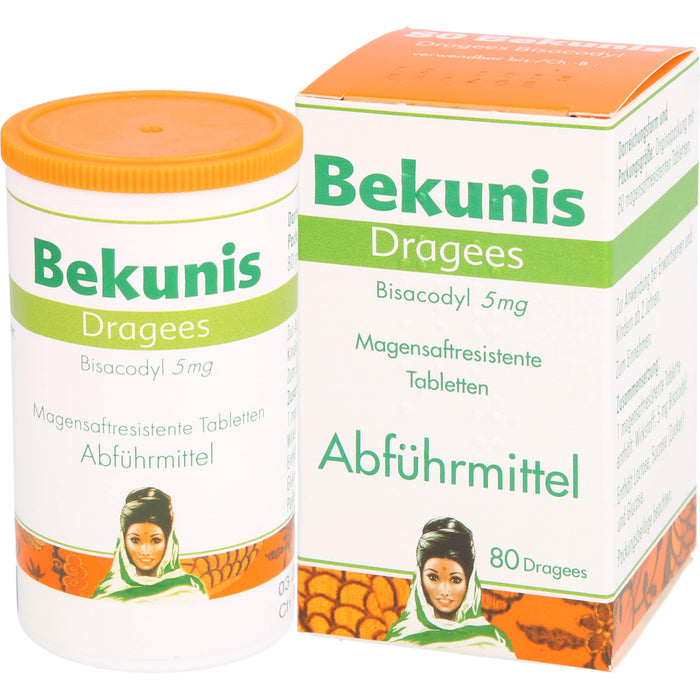 Bekunis Dragees Bisacodyl 5 mg Abführmittel, 80 St. Tabletten