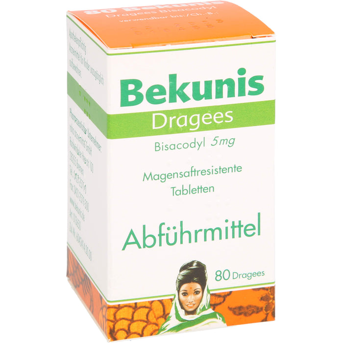 Bekunis Dragees Bisacodyl 5 mg Abführmittel, 80 pcs. Tablets