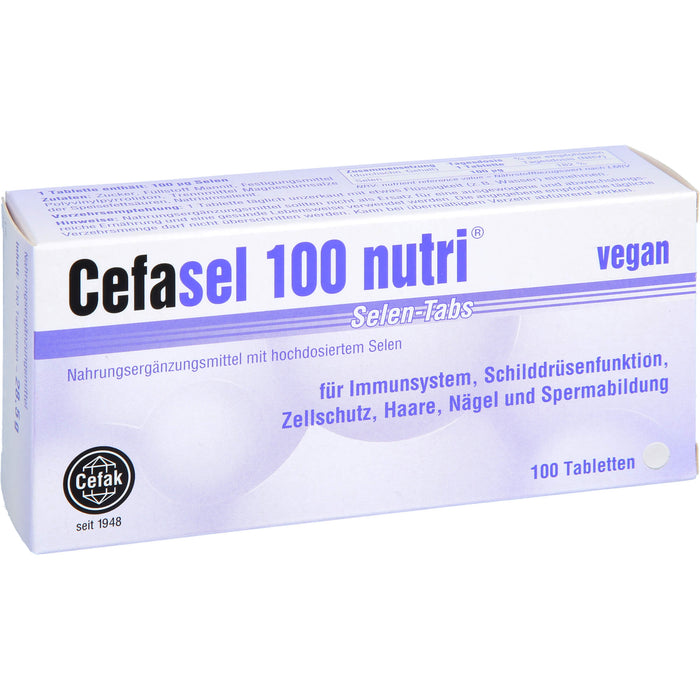 Cefasel 100 nutri Selen-Tabs Tabletten, 100 pcs. Tablets