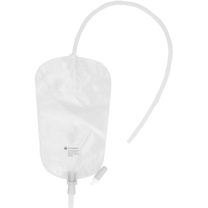 CONVEEN unsteriler Urin-Beinbeutel für eine zuverlässige und diskrete Versorgung 500 ml mit einem 50 cm Schlauch, 10 pc Sachets