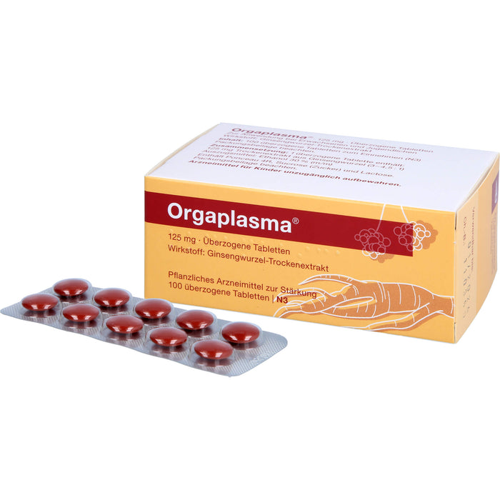 Orgaplasma, 125 mg, Überzogene Tabletten, 100 St. Tabletten