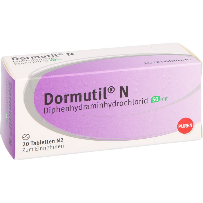 Dormutil N Tabletten bei Einschlaf- und Durchschlafstörungen, 20 pcs. Tablets