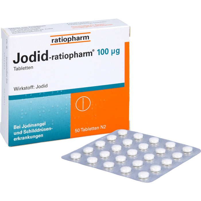 Jodid-ratiopharm 100 µg Tabletten bei Jodmangel, 50 pc Tablettes