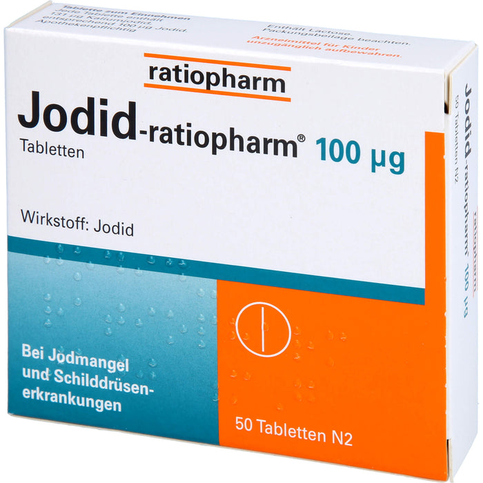 Jodid-ratiopharm 100 µg Tabletten bei Jodmangel, 50 pcs. Tablets