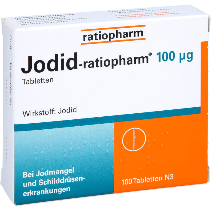 Jodid-ratiopharm 100 µg Tabletten, 100 pc Tablettes