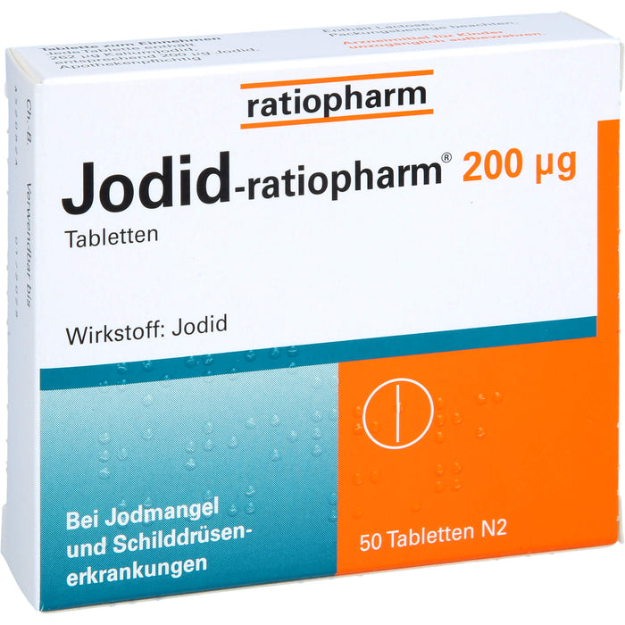 Jodid-ratiopharm 200 µg Tabletten, 50 pc Tablettes