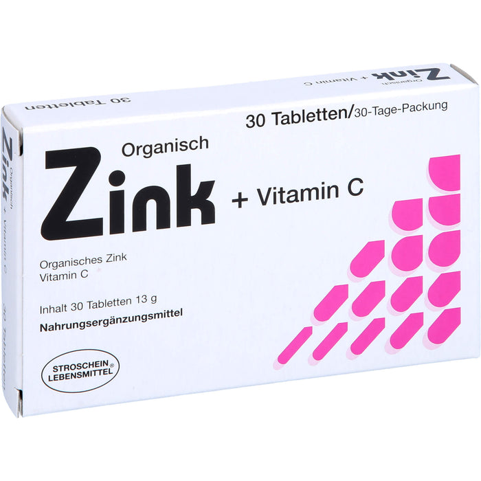 STROSCHEIN Zink organisch + Vitamin C Tabletten, 30 pcs. Tablets