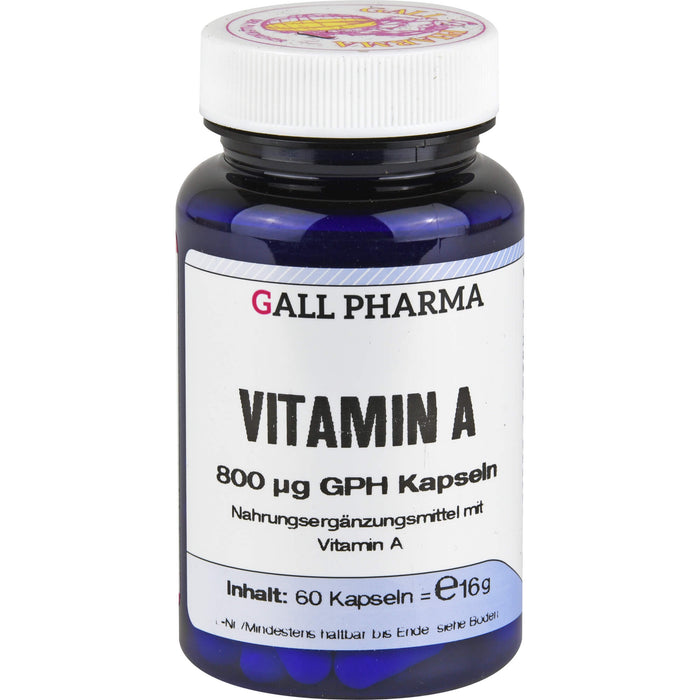 GALL PHARMA Vitamin A 800 µg GPH Kapseln, 60 pcs. Capsules