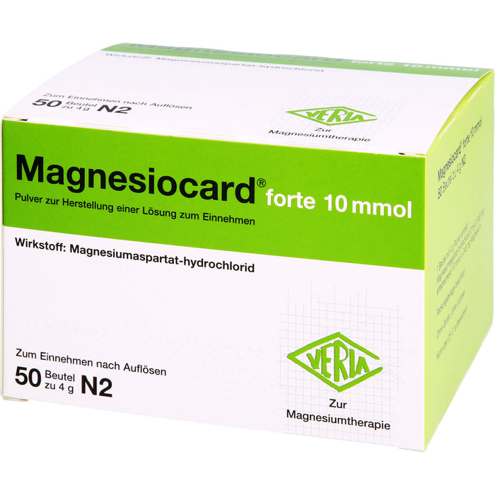 Magnesiocard forte 10 mmol Pulver zur Behandlung bei Magnesiummangel, 50 pc Sachets