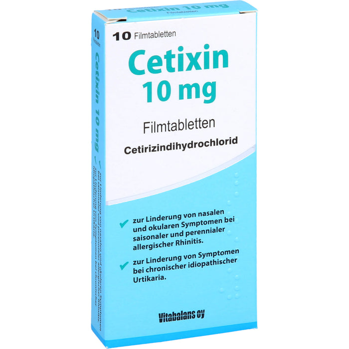 Cetixin 10 mg Filmtabletten bei Allergien, 10 pcs. Tablets