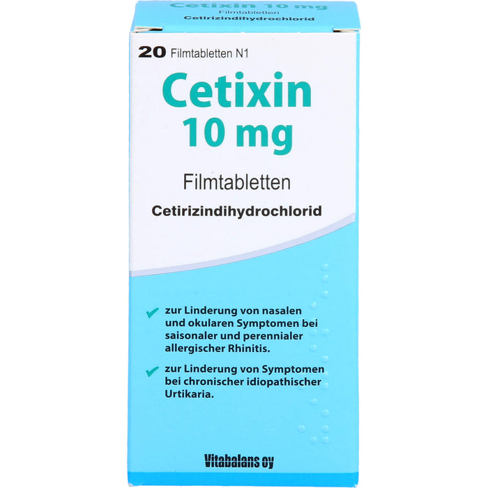 Cetixin 10 mg Filmtabletten bei Allergien, 20 St. Tabletten