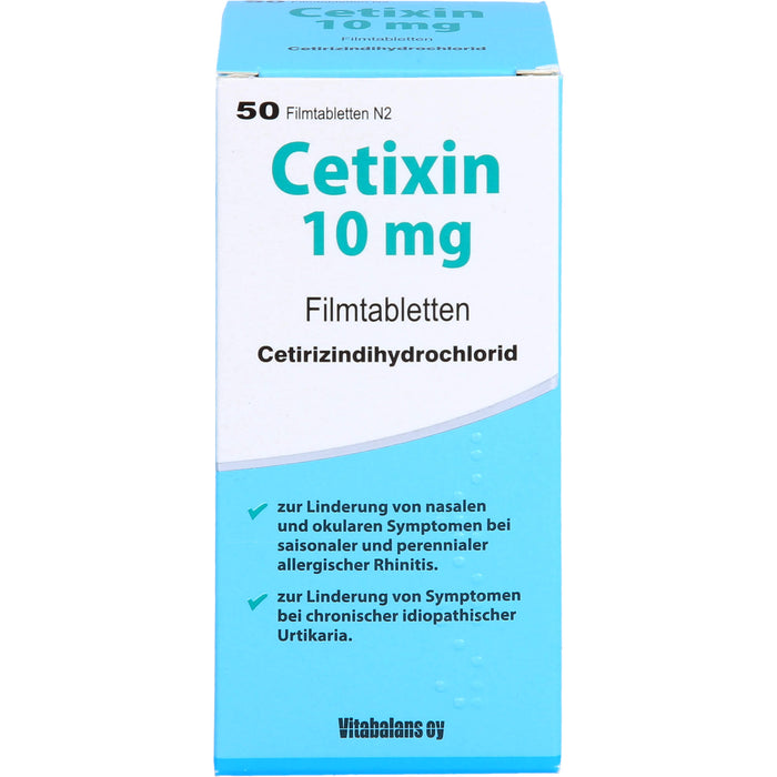 Cetixin 10 mg Filmtabletten bei Allergien, 50 pcs. Tablets