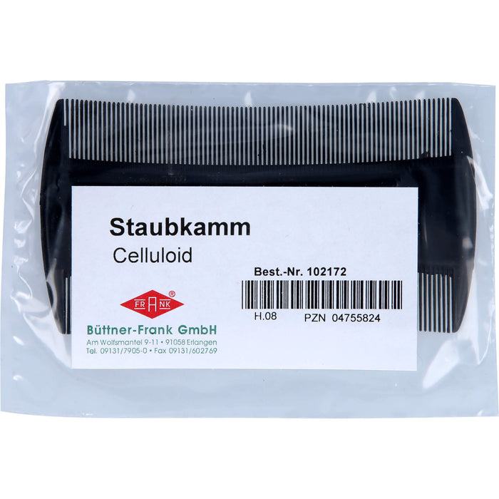 Büttner-Frank Staubkamm aus Celluloid, 1 pcs. Comb