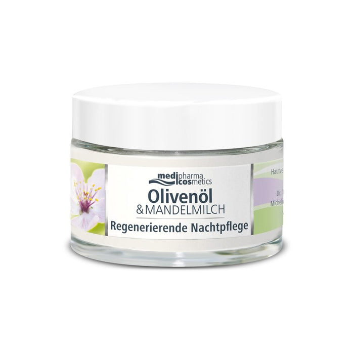 medipharma cosmetics Oliven-Mandelmilch regenerierende Nachtpflege, 50 ml Crème