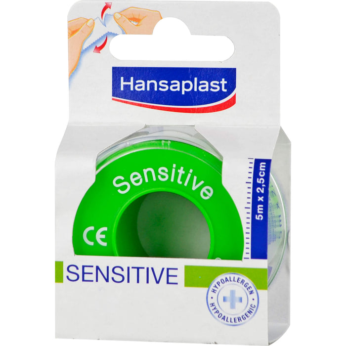 Hansaplast Sensitive Fixierpflaster 5 m x 2,5 cm, 1 pc Pansement