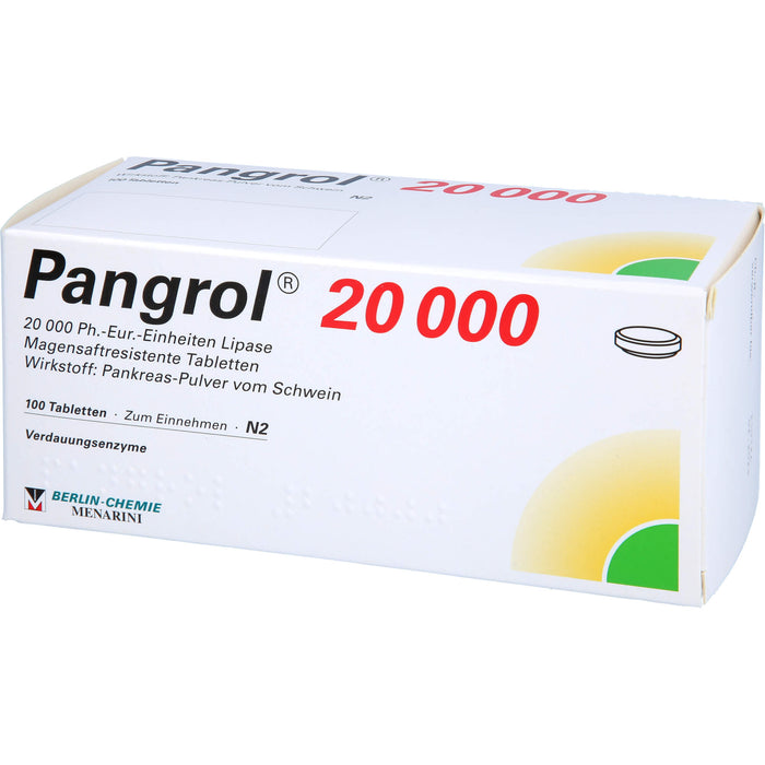 BERLIN-CHEMIE Pangrol 20000 Filmtabletten Verdauungsenzyme, 100 pc Tablettes