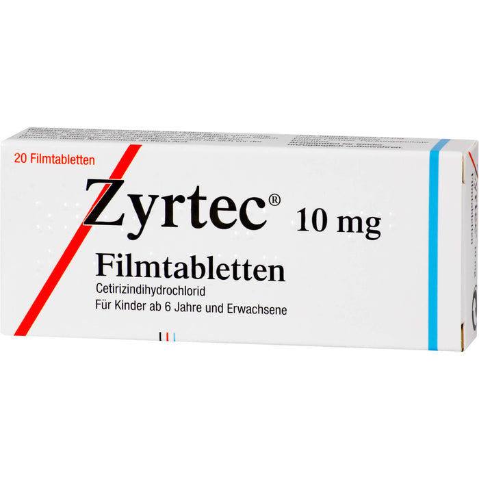 Zyrtec 10 mg Beragena Filmtabletten bei Allergien, 20 pcs. Tablets