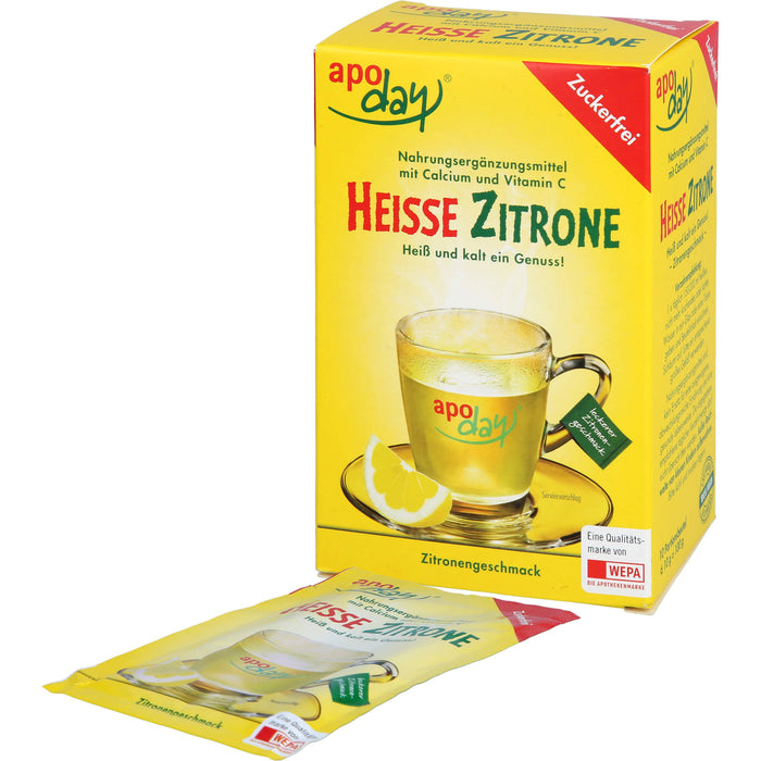 apoday Heisse Zitrone zuckerfrei Beutel, 10 pc Sachets