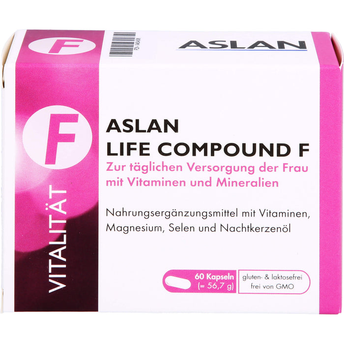 ASLAN LIFE COMPOUND F Kapseln zur täglichen Versorgung der Frau mit Vitaminen und Mineralien, 60 pc Capsules