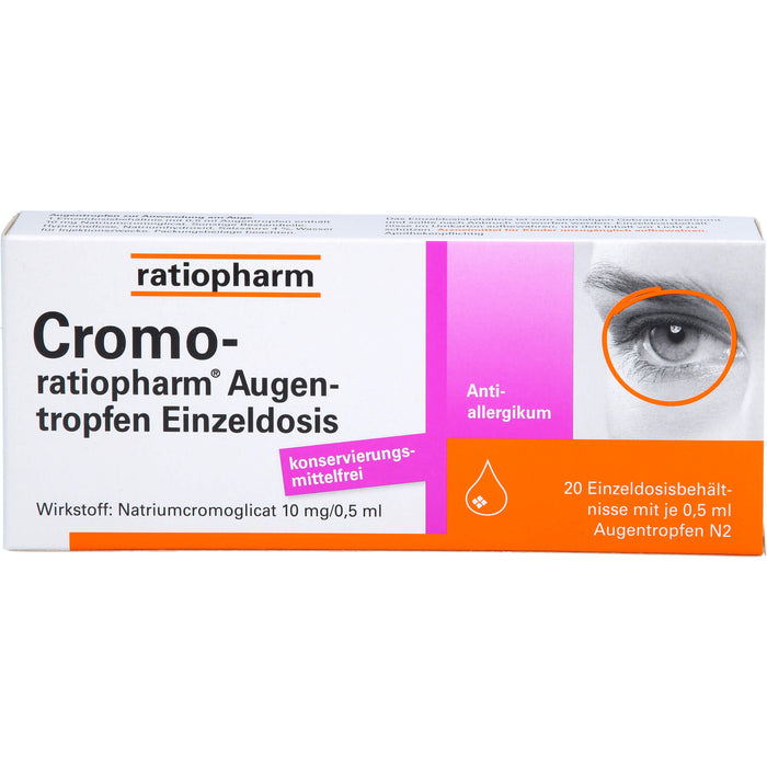 Cromo-ratiopharm Augentropfen Einzeldosis, 20X0.5 ml ATR