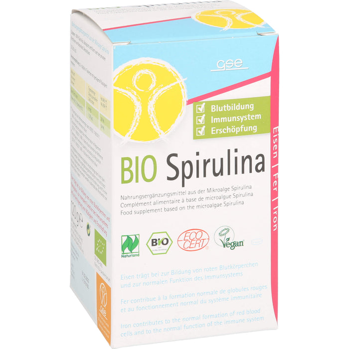 GSE Spirulina 500mg Bio Naturland, 240 pcs. Tablets