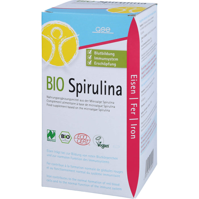 GSE Spirulina 500 mg Bio Naturland Tabletten, 550 St. Tabletten