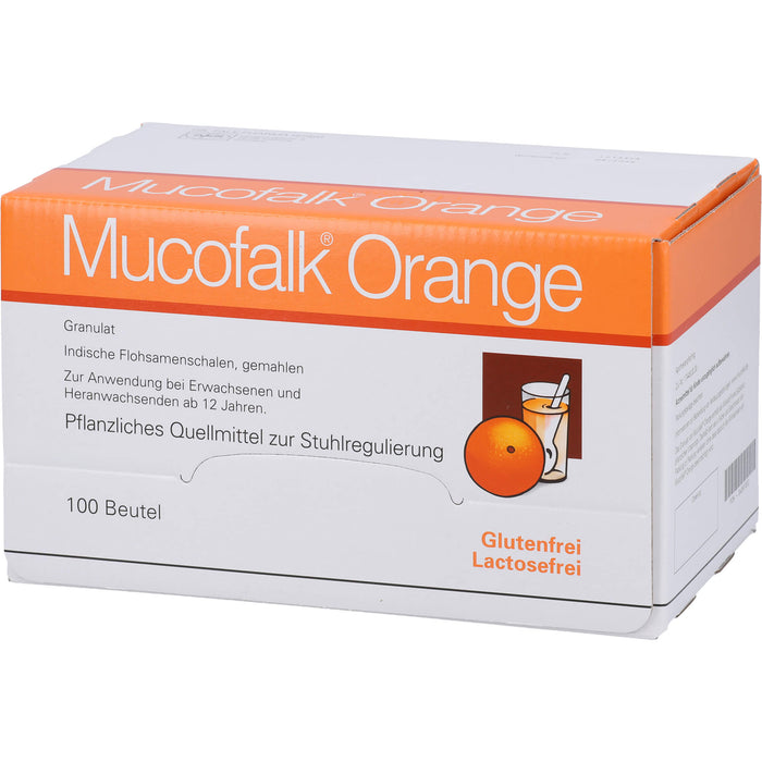 Mucofalk Orange Granulat Quellmittel zur Stuhlregulierung, 100 pcs. Sachets