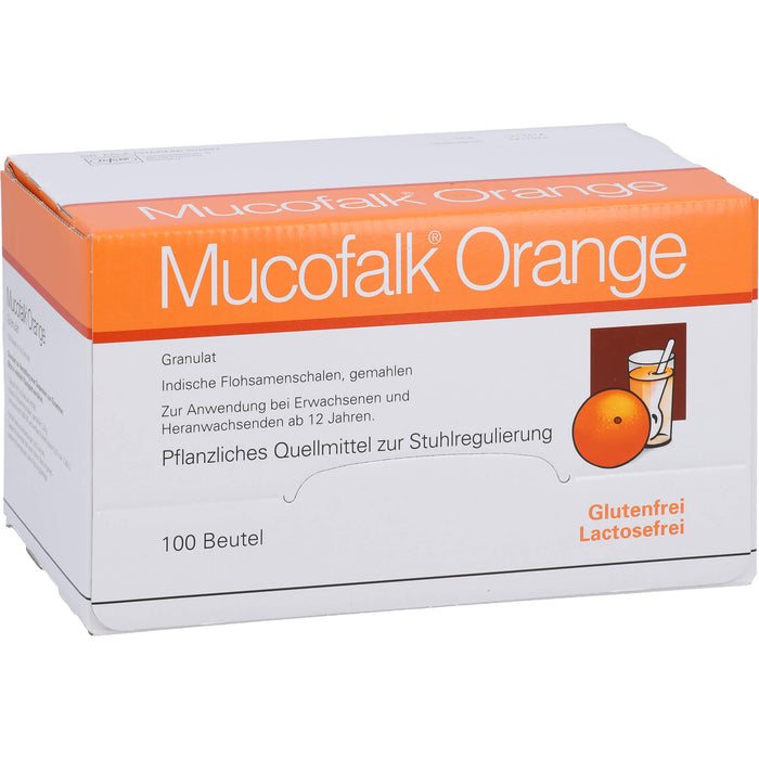 Mucofalk Orange Granulat Quellmittel zur Stuhlregulierung, 100 pcs. Sachets