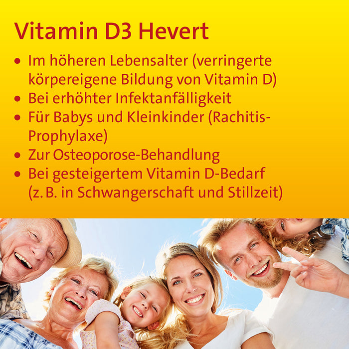 Vitamin D3 Hevert bei Mangel und erhöhtem Bedarf, 100 St. Tabletten