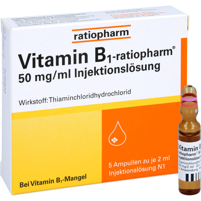 Vitamin B1-ratiopharm 50 mg/ml Injektionslösung, 5 pcs. Ampoules