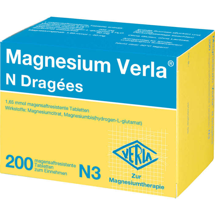 Magnesium Verla N Dragees, 200 pc Tablettes