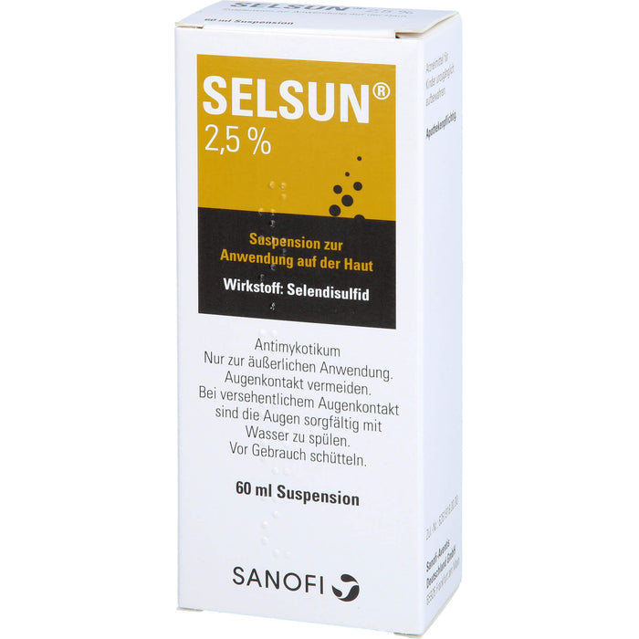 SELSUN 2,5 %, Suspension zur Anwendung auf der Haut, 60 ml Solution