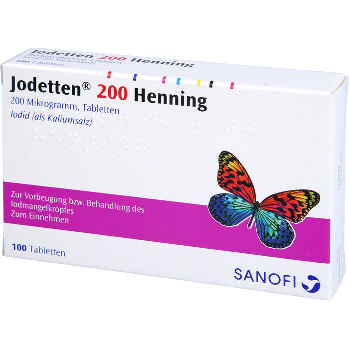 Jodetten 200 Henning, 200 Mikrogramm, Tabletten, 100 pc Tablettes