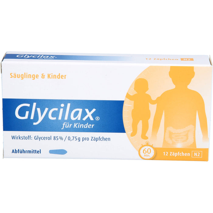 Glycilax für Kinder Abführmittel Zäpfchen, 12 pcs. Suppositories