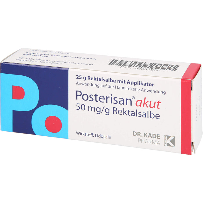 Posterisan akut Rektalsalbe mit Applikator, 25 g Ointment