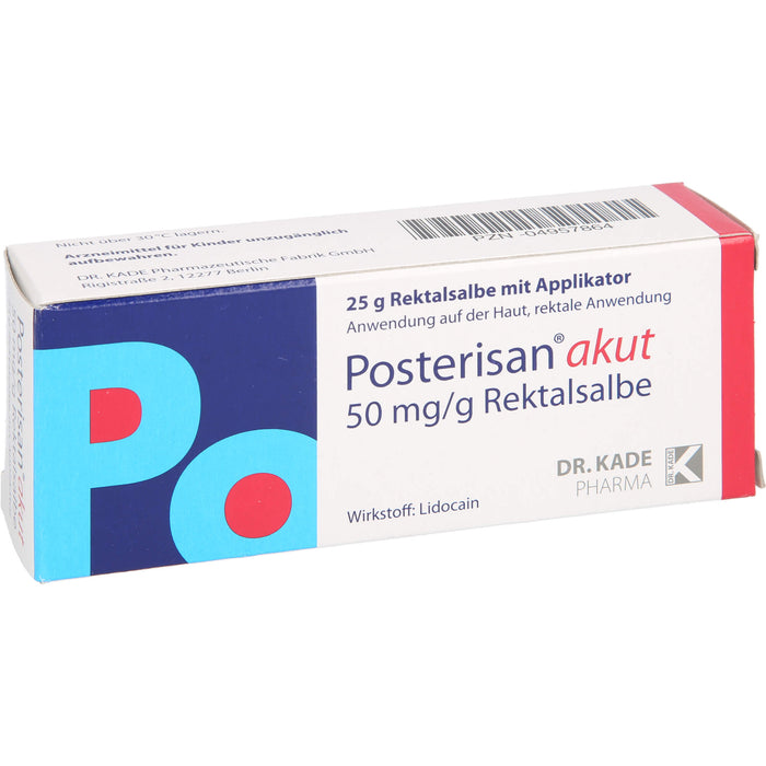 Posterisan akut Rektalsalbe mit Applikator, 25 g Ointment